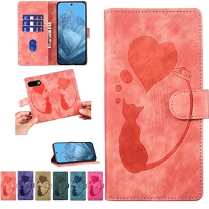 For Google Pixel 9A 9 Pro XL 8A 7A Painted Leather Shockproof Wallet Case Cover - Picture 1 of 18