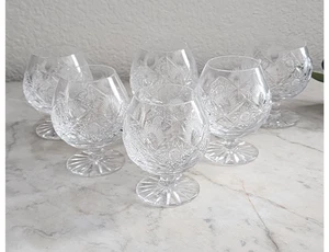 Juego de 6 snifters de coñac o brandy de cristal checo bohemio - Imagen 1 de 10