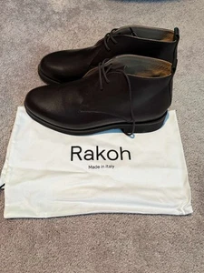 Rakoh Chukka Boots Leather Made in Italy Size 43 Men's Dress Shoes.New - Picture 1 of 6
