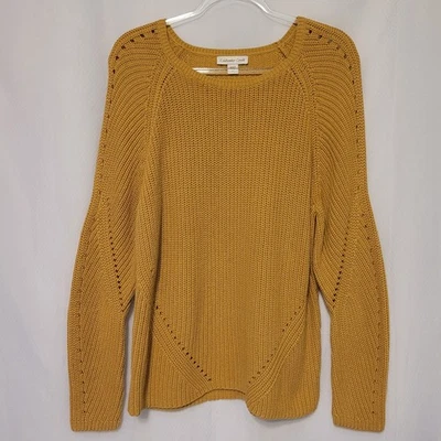 Suéter Pullover Coldwater Creek Mujer Maíz Dorado Coctelera Tejido Clásico Grande P Foto 1 de 4