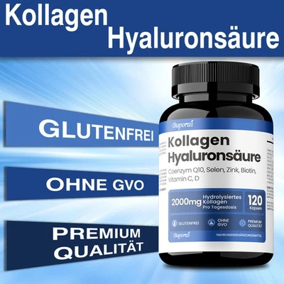 BUPORAI Colágeno Hidrolizado - Ácido Hialurónico, Antiedad, Antioxidantes, Antiarrugas