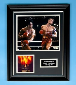 Dolph Lundgren Signed Photo Framed & SWAU COA Rocky Poster Autograph Auto - Bild 1 von 9