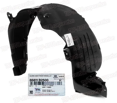 GENUINE OEM ® Front Fender Liner LEFT Driver 2017-2019 KIA SOUL 86811B2500 - Image 1 of 4
