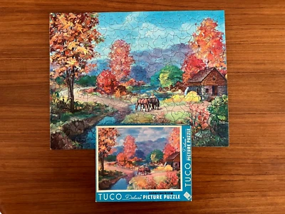 RARE VTG Complete 300-500 Piece * TUCO * Brown County Scene  Jigsaw Puzzle - Image 1 of 4