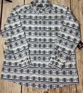 ARIAT HERREN GARITH DRUCKKNOPF KLASSISCHE PASSFORM LANGARMHEMD, WEISS 2XL Neu mit Etikett - Bild 1 von 8