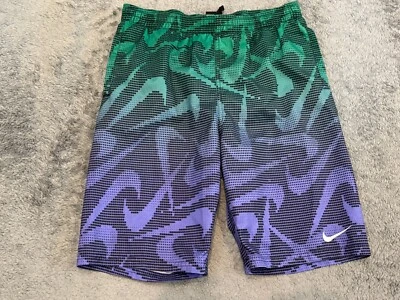 Bañador Nike Juvenil Talla XL Malla Forrado Verde Púrpura Ombre Traje de Baño Activo Foto 1 de 4