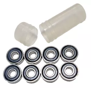 NEW 608ZZ Wheels Ball Bearing ABEC-7 Black For Skateboard / Scooter / 8 Pack - Picture 1 of 9