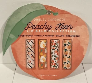 Beauty Concepts Lip Balm Collection 4 pc Scent Peachy Keen NEW - Picture 1 of 13