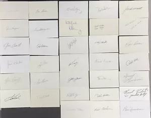 1961 NY Yankees 33 Signed Index Cards Baseball Autograph No Mantle No Maris TPG - Picture 1 of 7