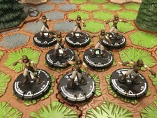 8 Figure Galeshi Stalker Omens Mage Knight Lot D&D, Pathfinder, RPG, Clix