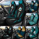 Miami Dolphins 2Pcs Front Car Seat Cover Auto Truck Cushion Protector Gift