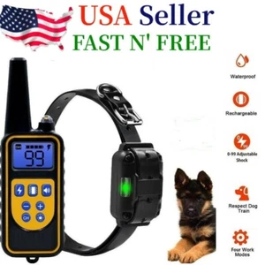 NUEVO 2750 PIES Cuello de Entrenamiento de Choque Recargable Impermeable Entrenador de Mascotas - Imagen 1 de 8