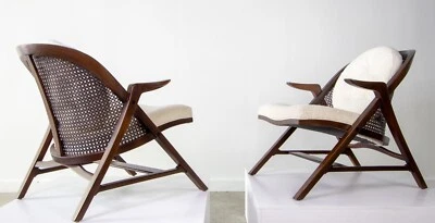 Par de sillas Edward Wormley años 50 para Dunbar Bastón respaldo modelo 5700a Foto 1 de 4