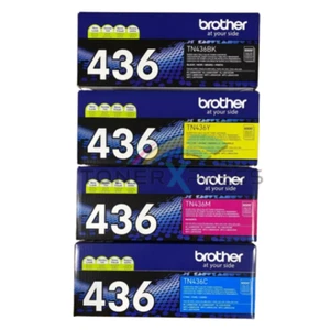 Brother TN436 High Yield Toner Cartridge Multicolor 4-PACK B,Y,M,C) -New-Sealed - Picture 1 of 20
