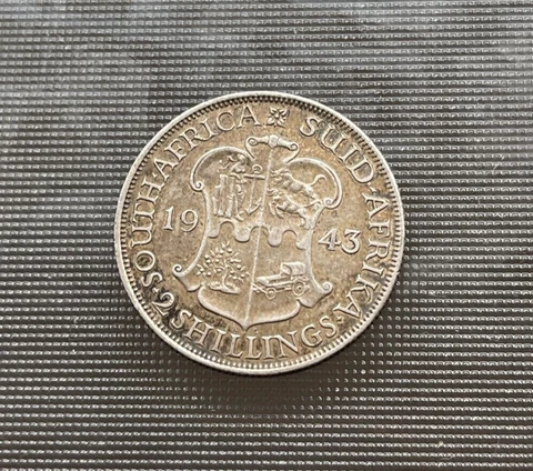 1943 South Africa 2 Shillings - Silver Cover