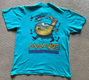 Vintage 1989 Reg Mombassa Mambo Beauty is Trouser Thin T-Shirt Size L - Picture 1 of 5