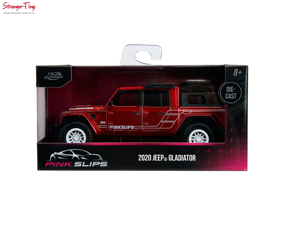 Jada 1:32 Scale Pink Slips 2020 Jeep Gladiator Pick-up Candy Red - 35364 - Image 1 of 1