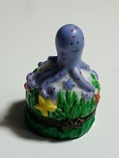 Hinged Trinket Box Foreside Porcelain Octopus Round Trinket Box Mint Excellent