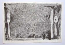 JASPER JOHNS ltd ed original vintage lithograph 18 x 12" MoMA 1967 OH15