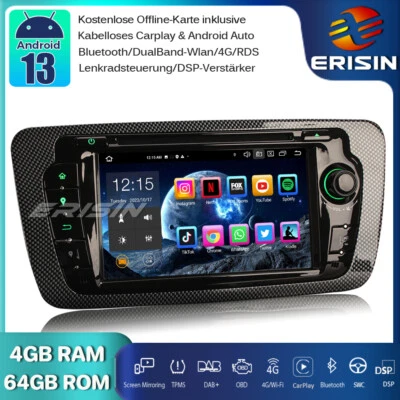 8-Kern CarPlay Android 13 Autoradio GPS für SEAT IBIZA DAB+ Wifi SWC BT5.0 RDS - Bild 1 von 4