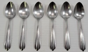 MM) Lote De Colección De 6 Cucharas De Café Demitasse Acero Inoxidable - Imagen 1 de 7