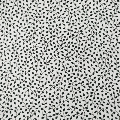 Tela Traditions 2006 hoja negra sobre edredón blanco tela algodón 2 yardas Foto 1 de 4