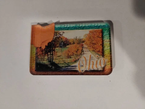 Vintage Ohio Scenic Fall Acrylic Fridge Magnet 2x3 Cover