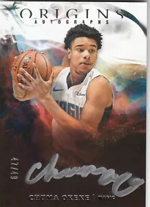 #/49 Chuma Okeke RC Auto ▪ 2019-20 Origins Autographs SILVER Ink #OA-CHO Rookie - Picture 1 of 2