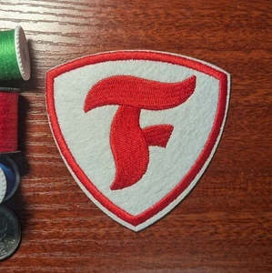 Firestone Patch Racing Motorsports Cars Trucks Tires Embroidered Iron On 3x3.25" - Picture 1 of 3