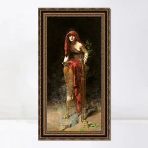 Lona enmarcada arte oráculo de Delfos por John Collier arte de pared decoraciones para el hogar - Imagen 1 de 7