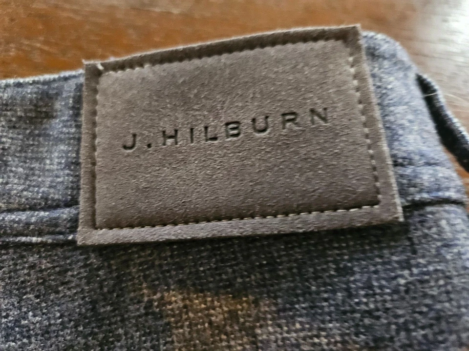 Pantalones de vestir para hombre J. Hilburn 40 x 27 azul marino lana cachemir Foto 1 de 4