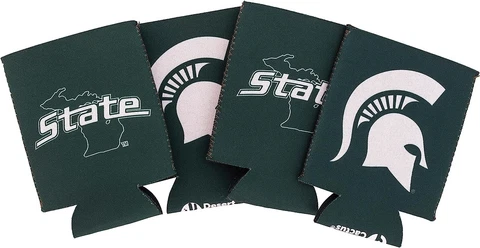 Michigan State University Can Insulator Beverage Cooler Holders 4 Pack Foam Cover