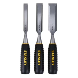 Set di scalpelli per legno lame rivestite in lacca per resistenza alla ruggine (3 pezzi) - Foto 1 di 5