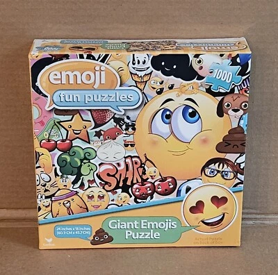 NEW Giant Emojis Jigsaw 1000 Pieces Fun Puzzle 24" x 18" Cardinal Industries  - Image 1 of 2