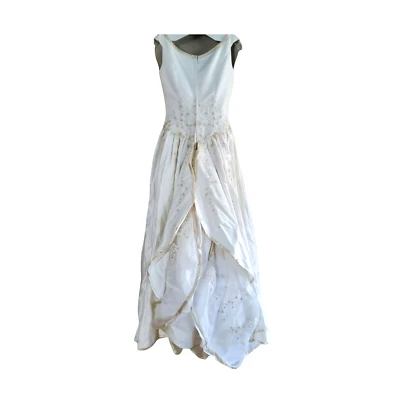 Vestido de novia David Michaelangelo marfil/campeón con cuentas, bordado S Foto 1 de 4