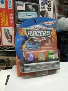 NEW 2002 Takara Funrise Ultra Fast Penny Racers Lil' Monsters 3 Pack Pull-Back - Picture 1 of 12