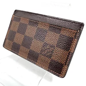 Louis-Vuitton Card Holder Monogram Damier Porte cult Simple Auth CA3184 #0538 - Picture 1 of 12