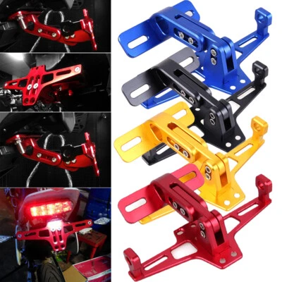 Nuevo Kit Eliminador Guardabarros Moto Soporte Placa Luz Trasera LED Foto 1 de 4