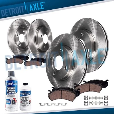 2.3L 4-Bolt Front Rear Disc Rotors Brake Pads for 1998 - 2001 2002 Honda Accord - Image 1 of 4