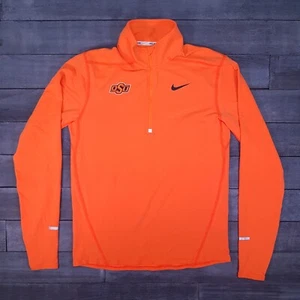 NIKE Elite OSU Oklahoma State Cowboys Running Pullover Sweater MEDIUM Orange - Picture 1 of 8