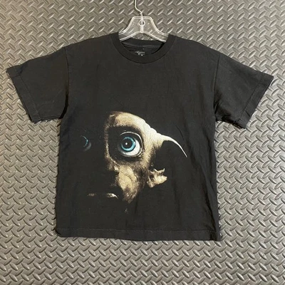 Camiseta Negra Mundo Mágico Harry Potter Dobby Cara Grande Gráfica Niños Mediana Foto 1 de 4