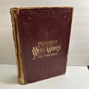 Prominent Men and Women of the Day 1890 Leather - Picture 1 of 12