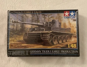 Tamiya Modellino Scala 1/48 German Tiger 1 Prima Produzione ~ Nuovo e Sigillato - Foto 1 di 8