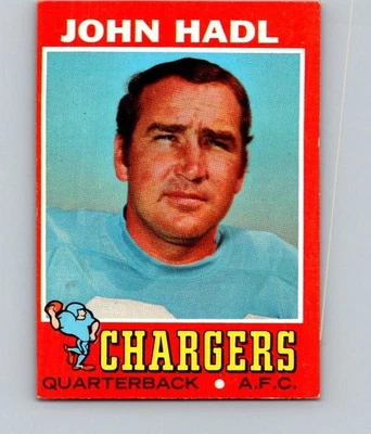 1971 TOPPS FOOTBALL #255 JOHN HADL                           NRMT Si - Image 1 of 2