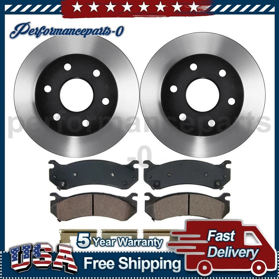 Front Disc Brake Pad Set Disc Brake Rotor for Chevrolet Express 1500 2003-2008 - Image 1 of 4