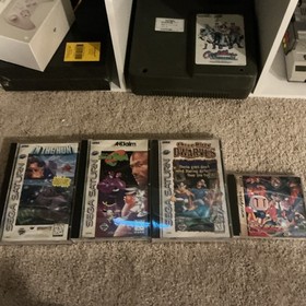 Sega Saturn System MK-80000 Console Complete in Box 4 games  and 2 controllers 