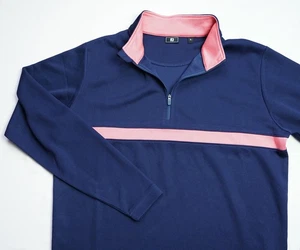 Footjoy Maglia 1/2 Mezza Zip Maglione Uomo Pullover Maglione Top Taglia L Large ELASTICO - Foto 1 di 8