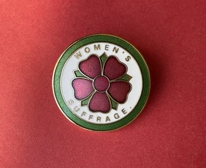 Prendedor Sufragio Esmalte Insignia Votos Para Mujer Prendedor Sufragista Moderno - Imagen 1 de 7