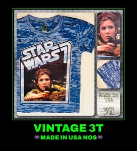 VTG Orig Star Wars ROTJ Leia USA 80s Childs Childrens Kids Youth T-Shirt 3T NEW - Picture 1 of 10
