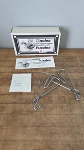 Rare VTG Uncles Puzzles Hearts Desire Metal Disentanglement Moderate Difficulty - Picture 1 of 10